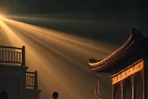 回声档案剧照，磁带机与堆叠的旧档案盒