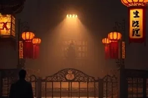 夜航星图画面,船舷栏杆外是低垂星轨与海面反光